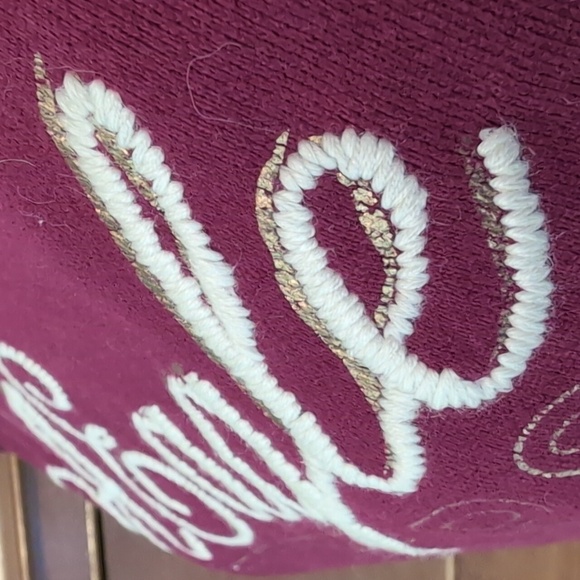 AMERICAN EAGLE 🦅 Burgundy Washed Y2K Hoodie Sweatshirt SZ M - Picture 4 of 12